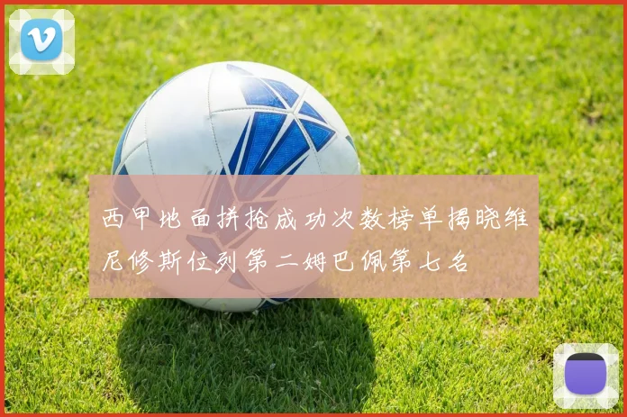 西甲地面拼抢成功次数榜单揭晓维尼修斯位列第二姆巴佩第七名